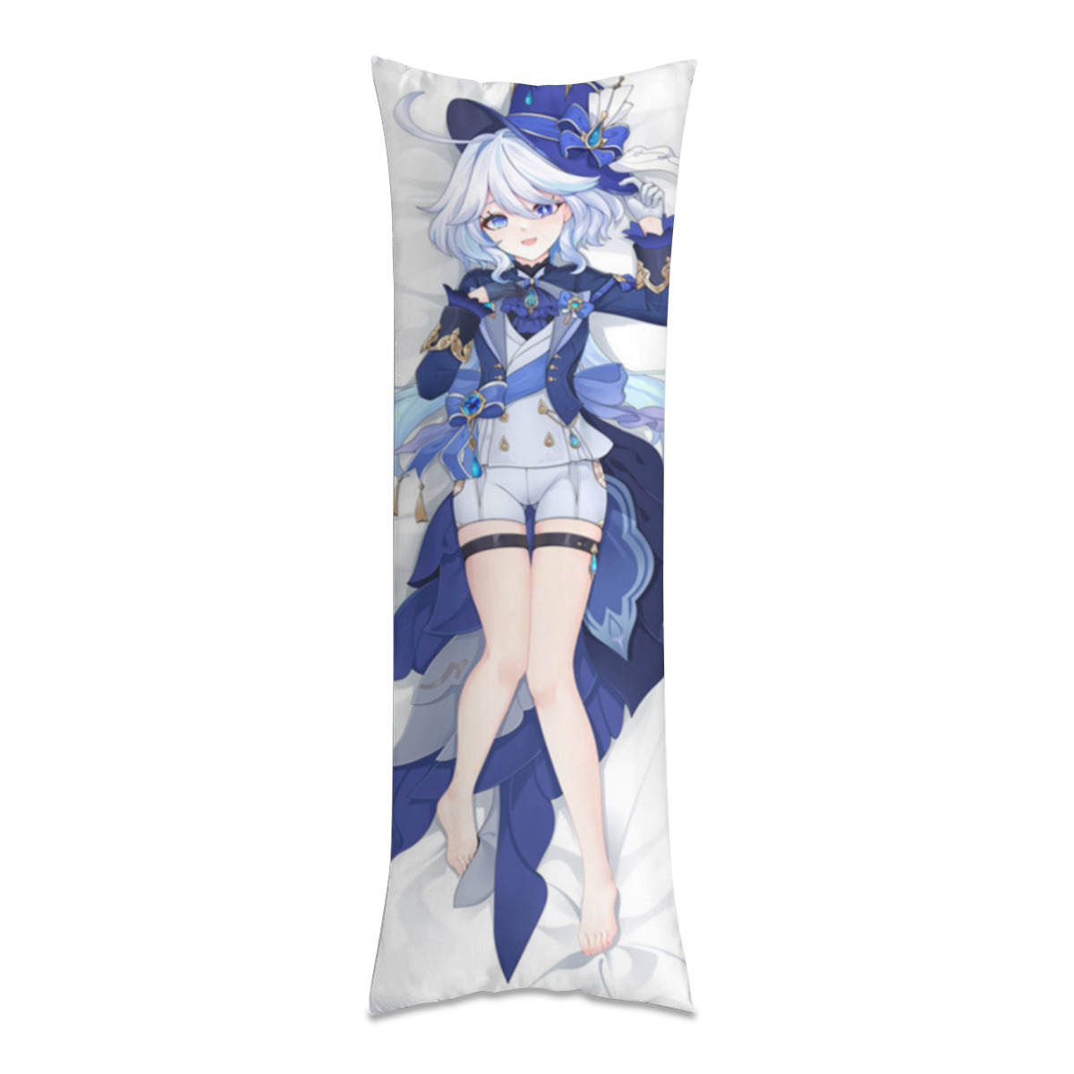 Genshin Impact Furina Super Soft Microfiber Zipper Throw Pillow Cover 16x48inch